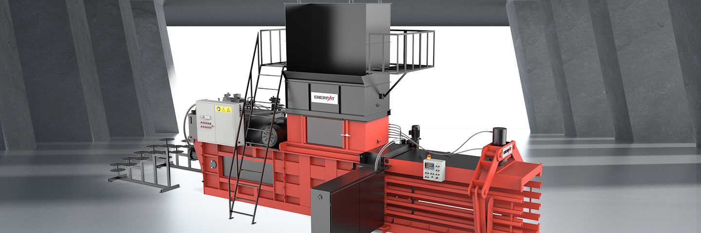 horizontal waste baler empacadora de residuos horizontal