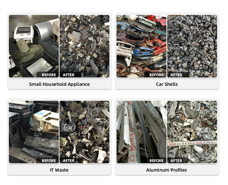 Vertical Shredder Application Aplicación de trituradora vertical