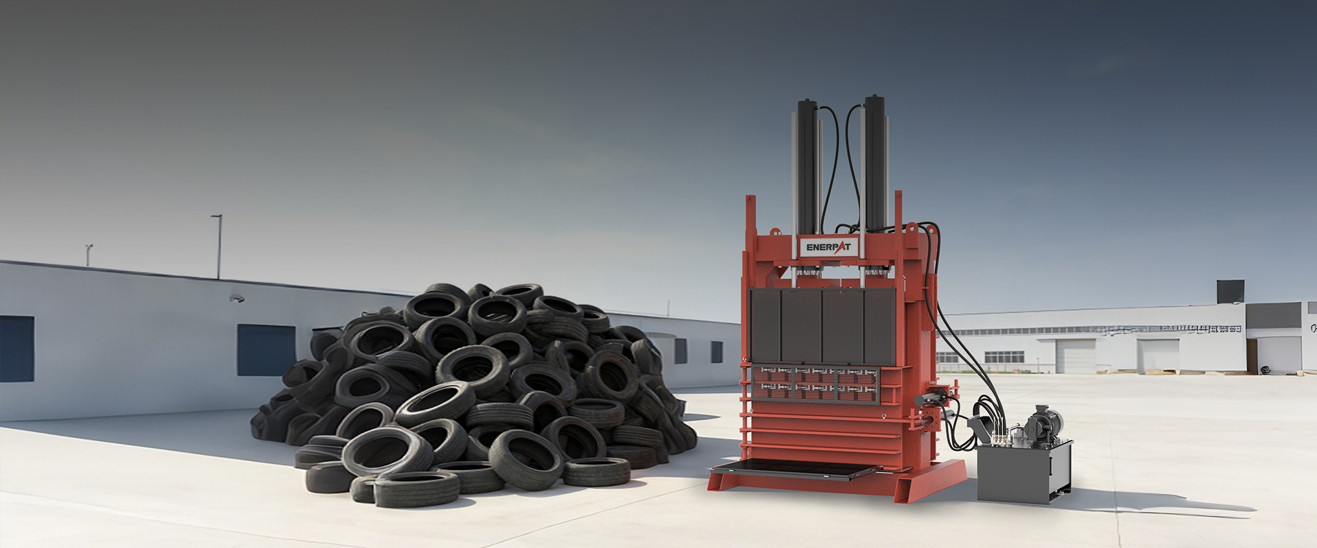 Waste Tyre Baler Empacadora de llantas de desecho