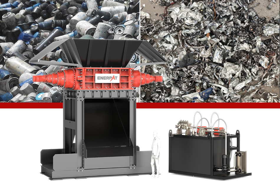 Scrap Metal Shredder (Two Shaft) Trituradora de chatarra (dos ejes)