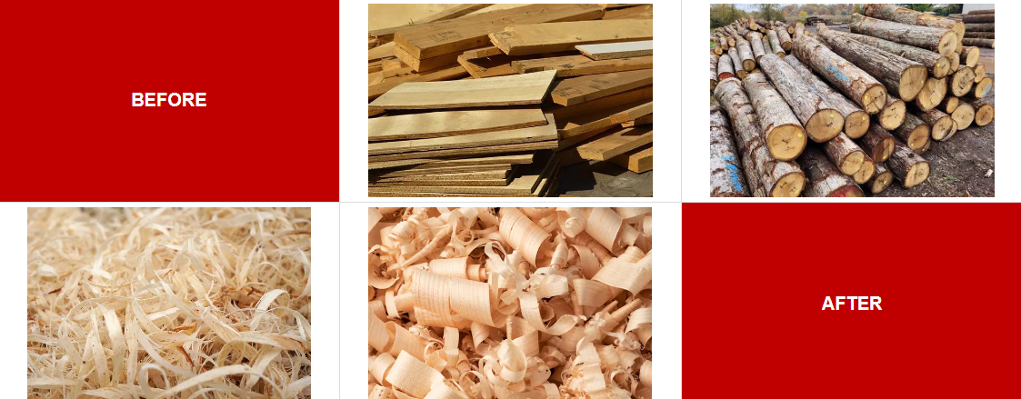 Wood Shaving Making Machine Máquina para fabricar virutas de madera