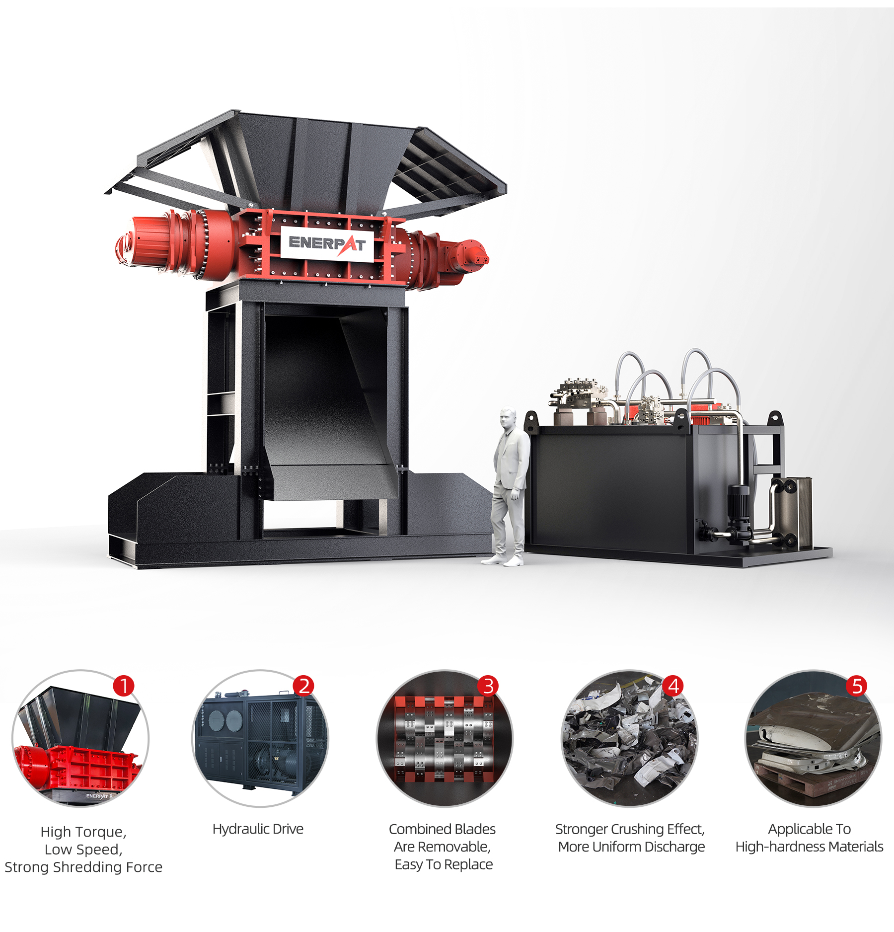 Industrial Steel Shredder Trituradora de acero industrial