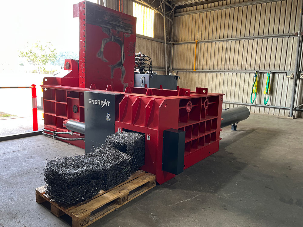 automatic scrap bundling machine empaquetadora automática de chatarra