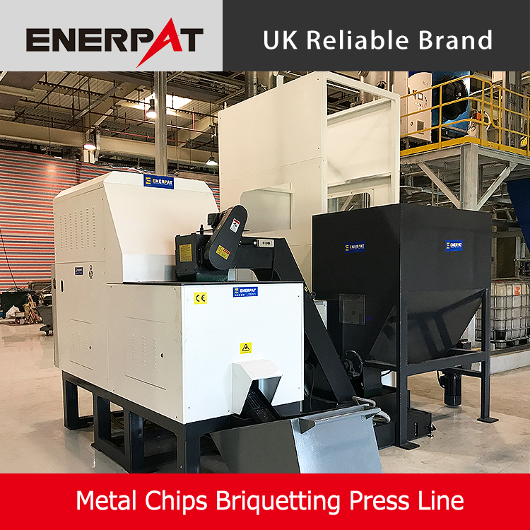 ENERPAT BM-4015 BRIQUETTING PRESS LINE To Indonesia,used for iron filings