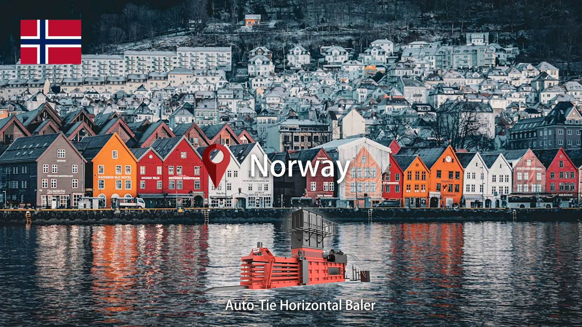 Noruega: Se instaló la máquina compactadora empacadora de cartón ENRPAT Auto Tie