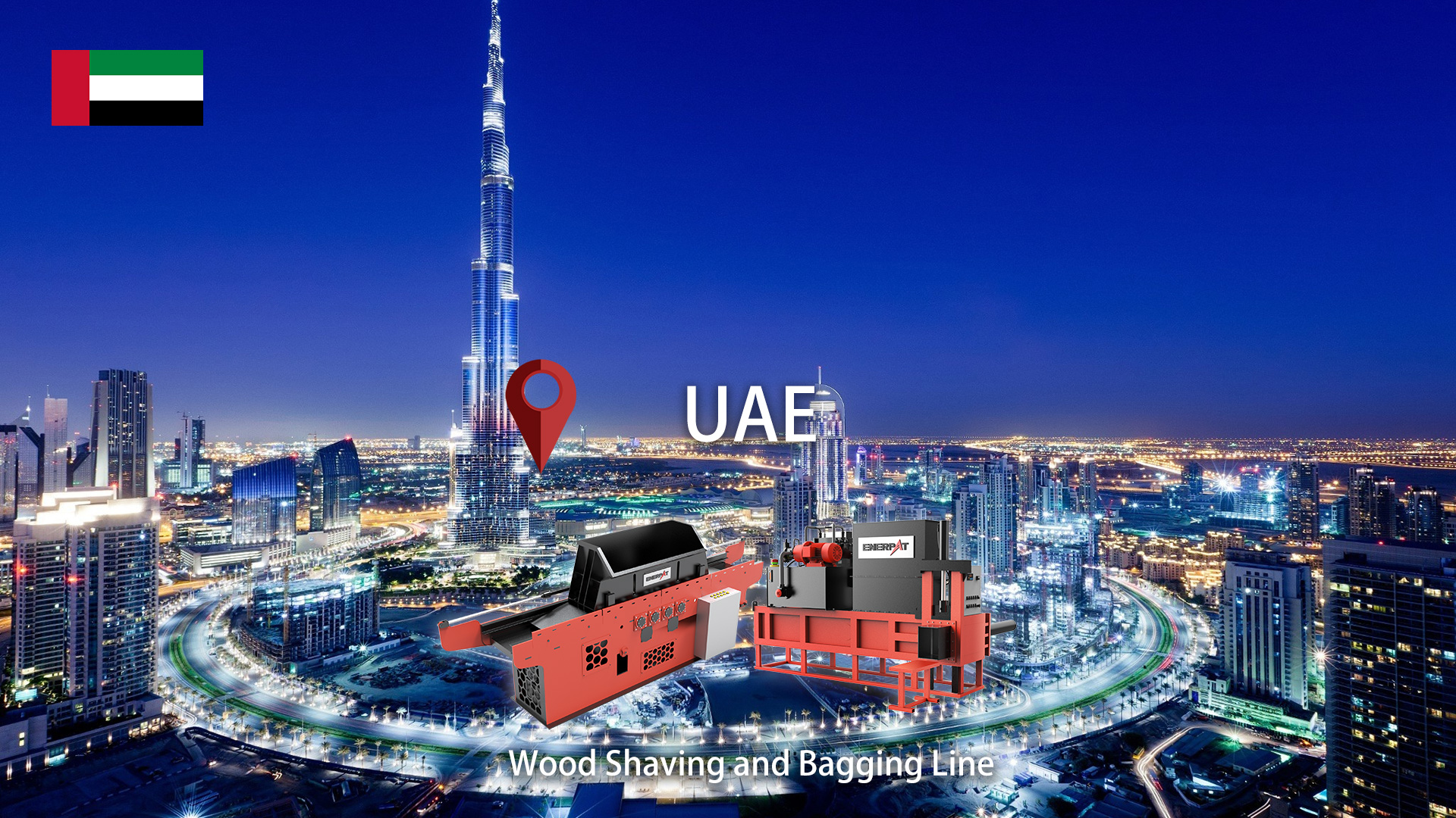 Emiratos Árabes Unidos: Instalada línea de afeitado y ensacado de madera ENERPAT