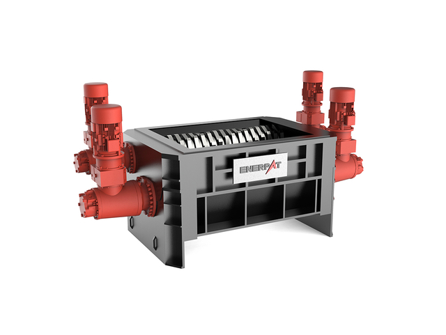 Trituradora de cuatro ejes