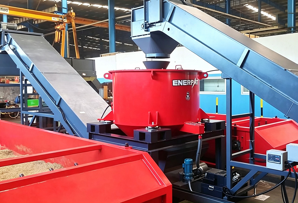 Centrífugas industriales con escurridor de virutas de metal