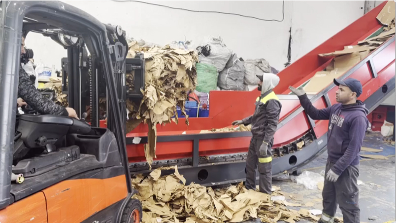 empacadora de reciclaje de cart&oacute;n