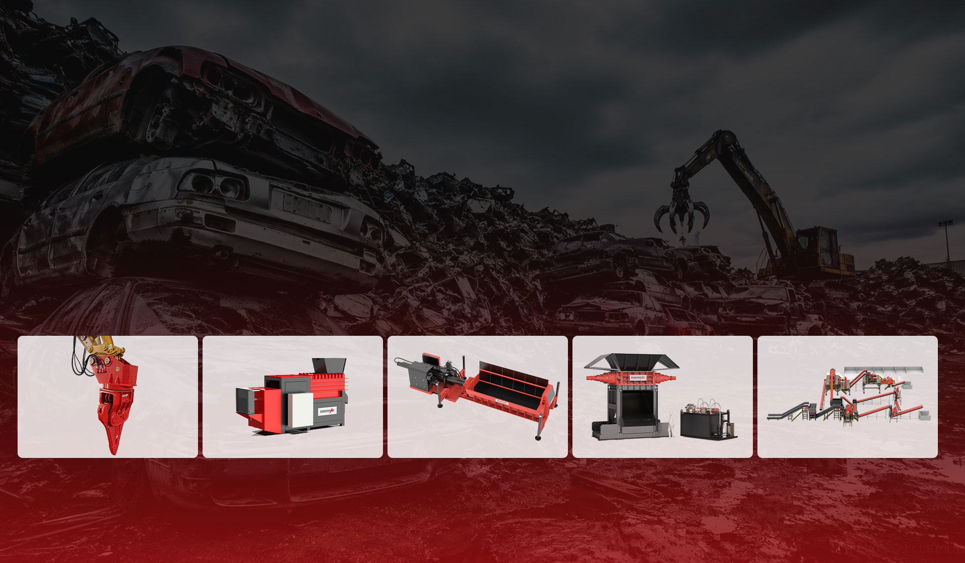Equipos de reciclaje ELV: empacadoras, trituradoras y líneas de reciclaje de automóviles