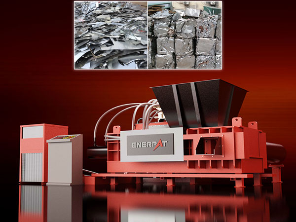 Una recicladora de metales polaca aumenta su eficiencia con la prensa automática de balas de metal estilo tolva de ENERPAT
