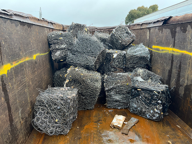 Máquina empacadora de metal para resortes de colchones