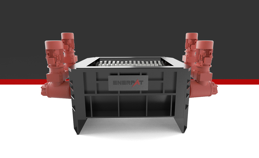 Trituradora de cuatro ejes