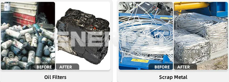 prensa de balas de chatarra