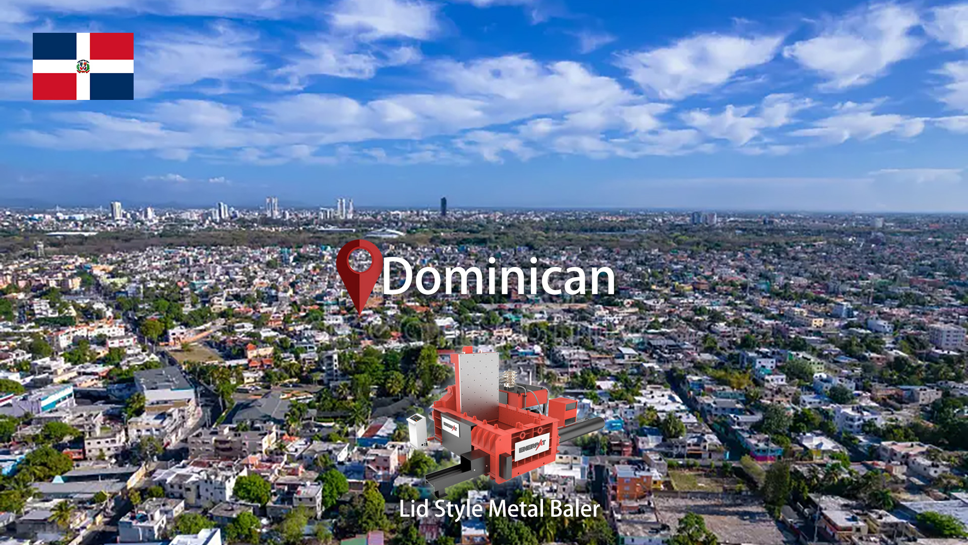 Dominicana: Instalan empacadora de metales ferrosos con cubierta de puerta ENRPAT