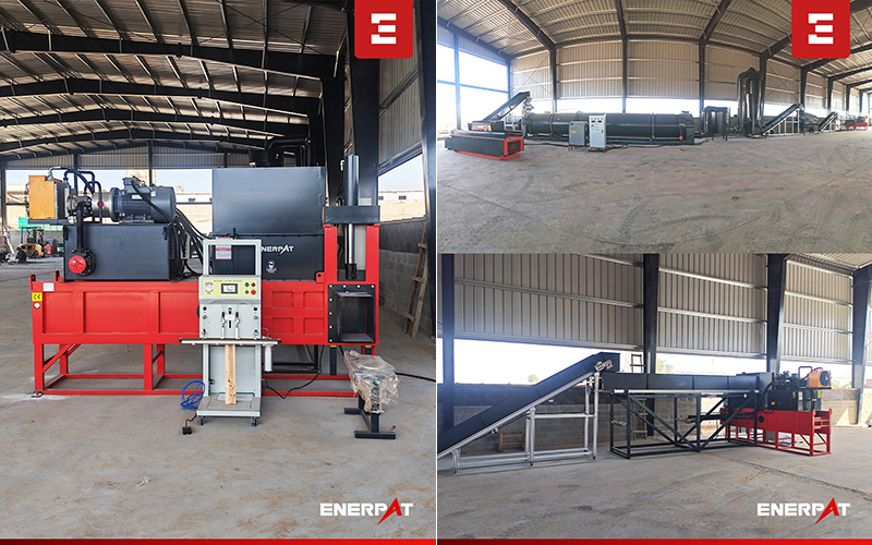Om&aacute;n: Instalada la l&iacute;nea de producci&oacute;n de viruta de madera ENERPAT EWS30 + HBA-B90