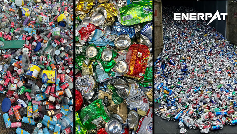 latas de aluminio sueltas