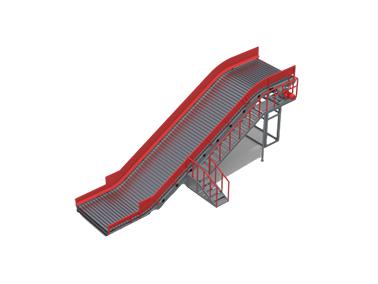 Transportador de alimentación de cadena de acero