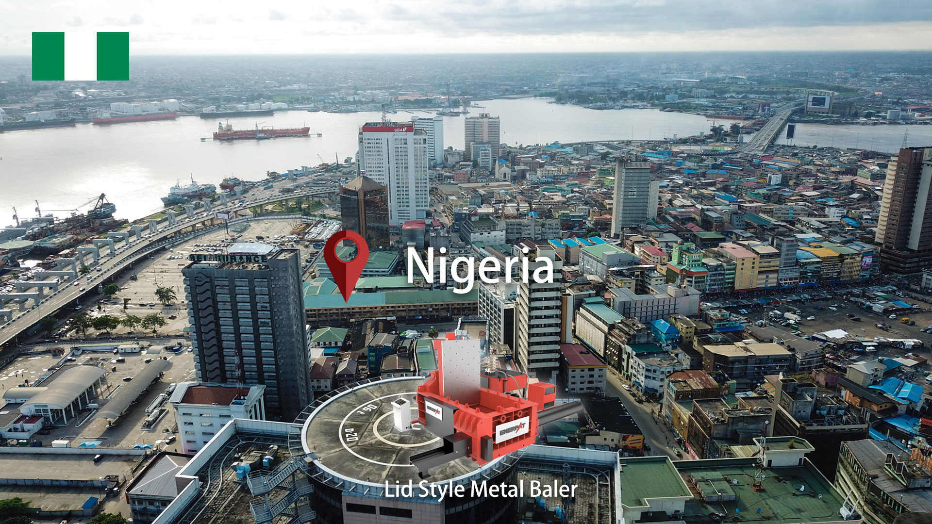 Nigeria: Se instaló la máquina empacadora de chatarra ENERPAT