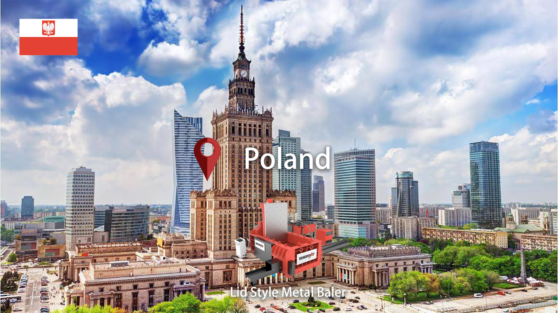 Polonia: Se instala la máquina empacadora de chatarra ENERPAT