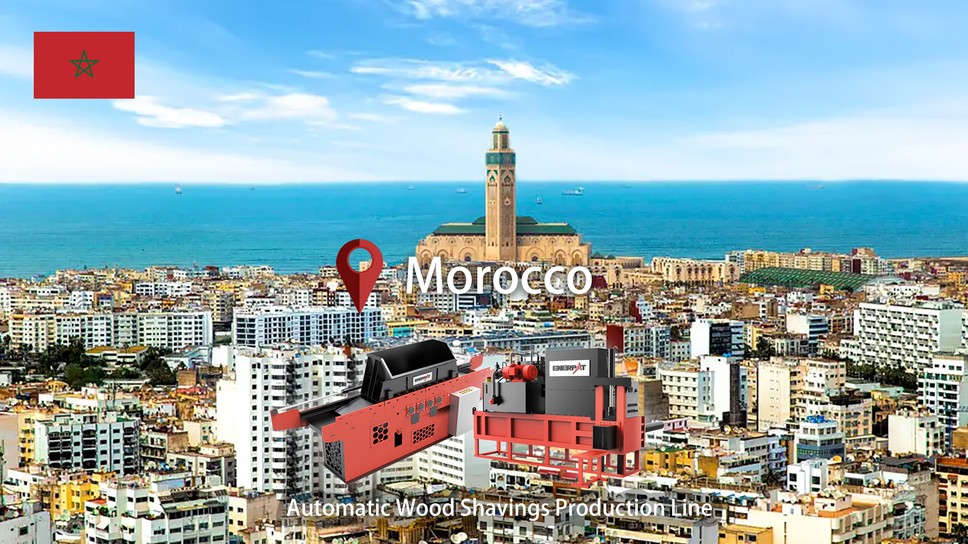 Marruecos: Instalada la línea automática de producción de virutas de madera ENERPAT