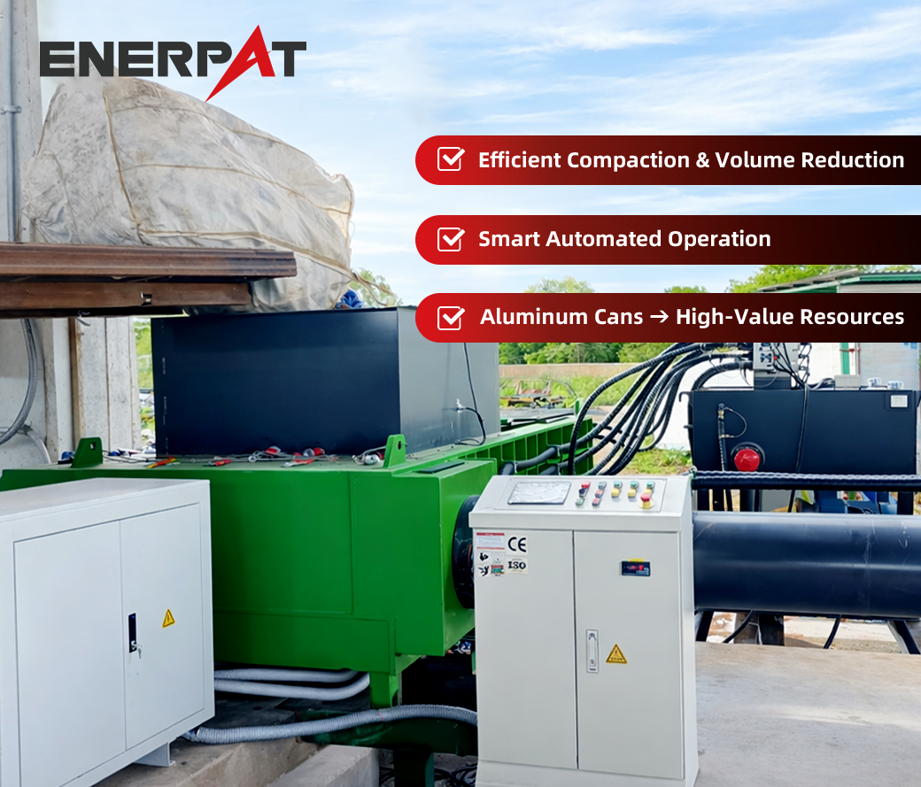 Empacadora hidr&aacute;ulica de latas de aluminio