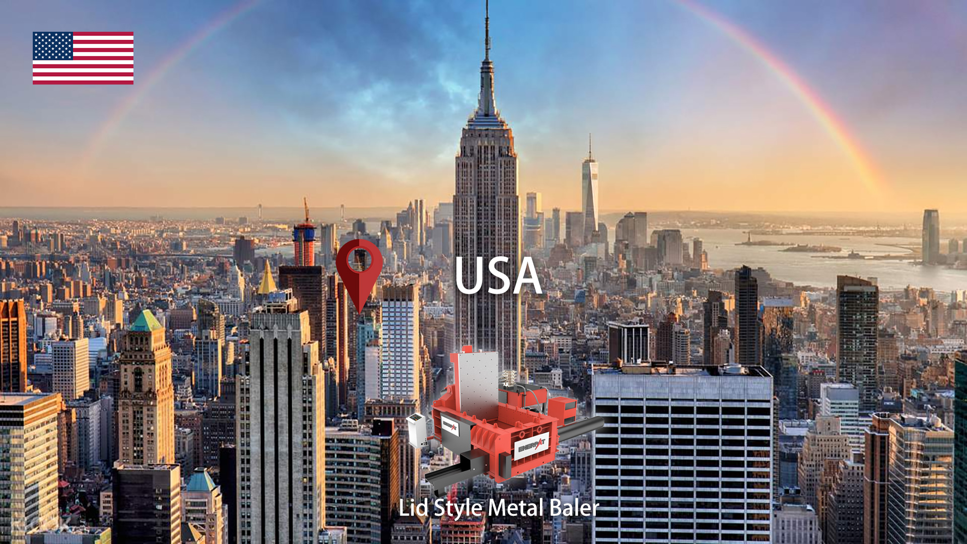 Estados Unidos: Se instaló la máquina empacadora de prensa hidráulica de chatarra ENERPAT