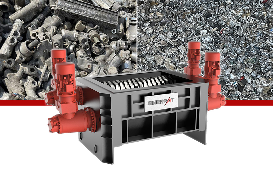 Trituradora de cuatro ejes