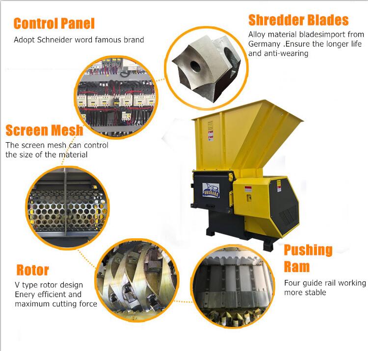 Economic Single Shaft Shredder for Plastic Block